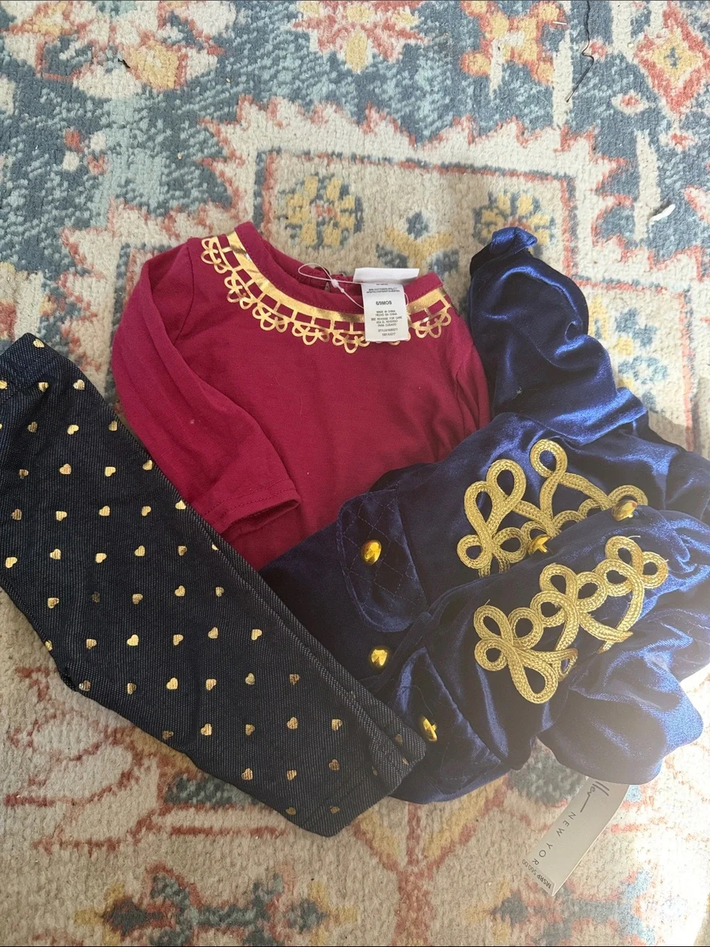 Nicole Miller New 3pc baby - jacket, top, legging set in Gorgeous Vibrant Colors